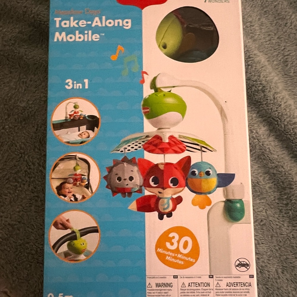 Take along crib mobile.